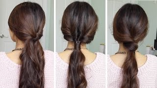 Running Late Ponytail Hairstyles  Hair Tutorial [upl. by Mischa]