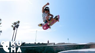 Awesome Kids  9 Year Old Pro Skateboarder Destroys the Venice Skatepark 🤯 [upl. by Melquist]