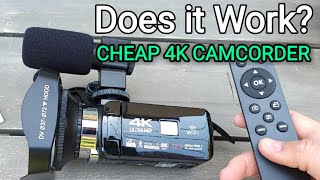 Does it work CHEAP 4K Camcorder [upl. by Dey]