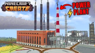 I Built a Working ELECTRICITY⚡Power Plant In Create Mod [upl. by Fishbein]