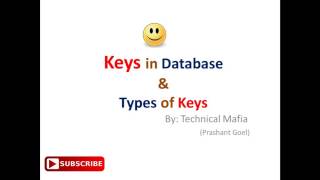 Database Keys amp Types of keys in hindi Simple Explain [upl. by Alihs528]