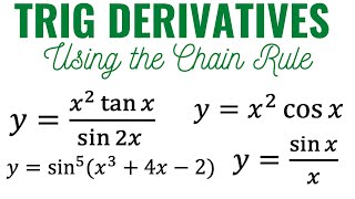 Trig Derivatives using the Chain Rule [upl. by Berky37]