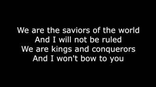 Skillet  Saviors of the World Lyrics HD [upl. by Steinke358]