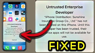 Untrusted Enterprise Developer iPhone FIX [upl. by Jacki]