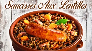 SAUCISSES AUX LENTILLES  RECETTE DE GRANDMERE [upl. by Thurston]