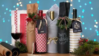 How to Gift Wrap a Bottle of Wine [upl. by Ydac]