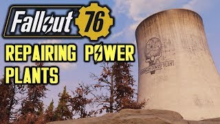 Fallout 76  How to Repair the Power Plants and unlock Fusion Core Windmill amp Large Generators [upl. by Aitnic]