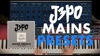 J3PO MAINS Presets for the OBXd  Sounds Demo [upl. by Ehcor]