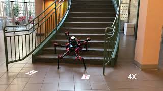 Hexapod Robot Mat6 Climbs Stairs [upl. by Leahcym]