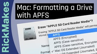 Mac Formatting a Drive with APFS [upl. by Shue]