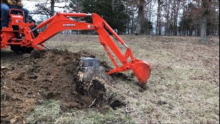 Digging dirt Stump removal process 1 with BH92 [upl. by Oratnek]