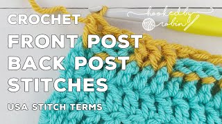 How to Crochet Front amp Back Post Stitches FPdc amp BPdc [upl. by Haissem]