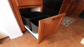 DIY TRASH CAN PULL OUT EASY AND CHEAP [upl. by Gleich]