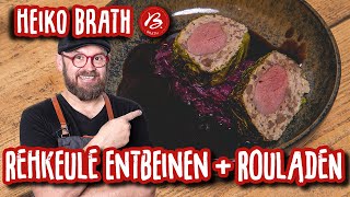 Rehkeule entbeinen und Roulade wickeln 🔴🔪 Fleischwerkstatt Heiko Brath [upl. by Federico14]