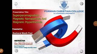 Superparamagnetism magnetic nanoparticles and Magnetic hyperthermia Presentation [upl. by Rosamond]