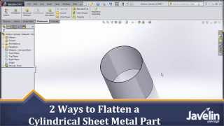 SOLIDWORKS Tutorial 2 Ways to Flatten a Cylindrical Sheet Metal Part [upl. by Odnolor]