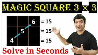 Magic Square 3 X 3  Maths Trick  How to solve magic square easily  imran sir maths [upl. by Anaeed834]