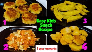 കുട്ടികൾക്കായി 4 Quick amp Easy Kids Snacks Recipes  Healthy Snacks For KidsNeethus172 [upl. by Annekam]