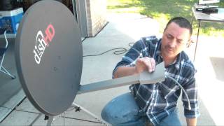 5 Mounting the LNB  TR6100 Winegard Portable Satellite Dish amp Tripod Kit [upl. by Anirok554]