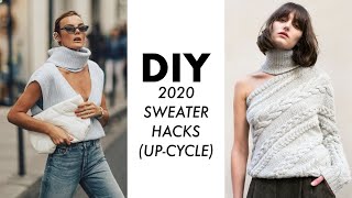 DIY 2020 Sweater HACKS UpCycle By Orly Shani [upl. by Elleb]