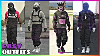 Top 4 Best Easy To Make Male Tryhard Black Jogger Outfits 2 GTA Online [upl. by Giess]