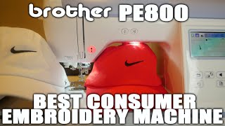 Embroidering a Hat  Brother PE800SE600 [upl. by Edyth170]