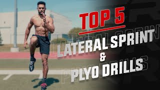 5 Lateral Sprint amp Plyo Drills  Speed amp Agility Training [upl. by Jolie]