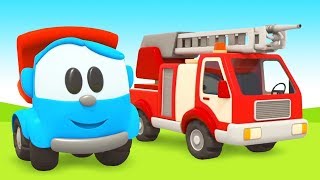 Kids Cartoons Leo the truck amp A Fire Truck Cartoon for Children [upl. by Loriner367]