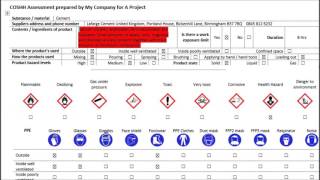 How to write a COSHH Assessment form [upl. by Andi]