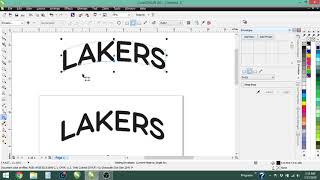 Curving Text in CorelDraw with the Envelope Tool and Text to Path [upl. by Sivram]