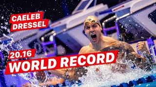 Caeleb Dressel 2016 50m Freestyle World Record  Full Race amp Analysis [upl. by Harrak]