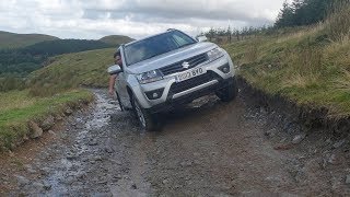 Suzuki Grand Vitara II off road at Strata Florida greenlane [upl. by Ettenil]