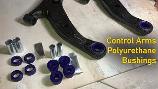 Replacing Rubber Bushings with Polyurethane  Control Arms [upl. by Fredrika]