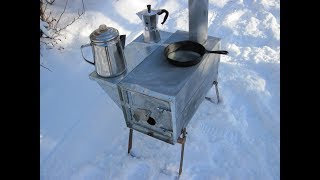 Make A Simple Cheap Tent Wood stove  Part 2 [upl. by Granger]