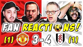 MAN UTD FANS FURIOUS 🤬 REACTION TO MAN UTD 3 11 4 FULHAM  FA CUP FAN REACTIONS [upl. by Aimil]