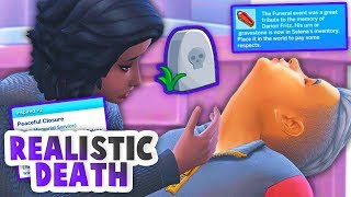 REALISTIC DEATHS IN THE SIMS 4💀💔 AMAZINGLY DETAILED  Mortem Mod [upl. by Christie228]