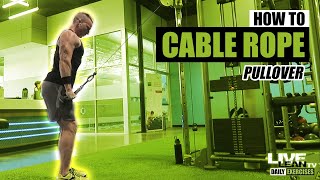 How To Do A STANDING CABLE ROPE PULLOVER  Exercise Demonstration Video and Guide [upl. by Mossberg505]