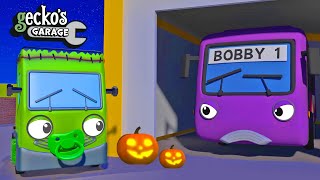 Baby Trucks Halloween Trick or Treat Adventure  Geckos Garage  Halloween Cartoon [upl. by Julie]