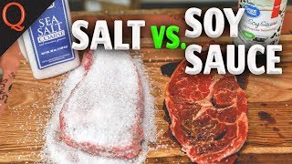 Salt Brine Steak Vs Soy Sauce Marinade  Ribeye Steak Marinade  Kosmos Q [upl. by Karie501]