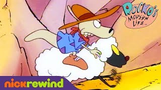 Cowboy Rocko Tries to Rescue Heffer  Rockos Modern Life  Nicktoons [upl. by Gilletta]