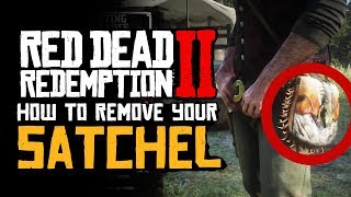 How to REMOVE the Satchel  Red Dead Redemption 2 [upl. by Adlitam]