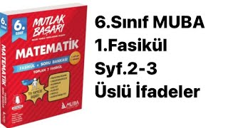 6SINIF MUBA 1FASİKÜL S23 ÜSLÜ İFADELER [upl. by Nnayd3]