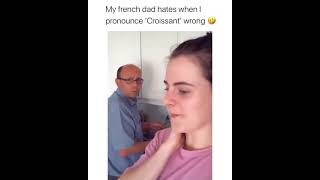 French dad angered when his daughter misspronounces croissant [upl. by Minton]