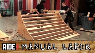 HowTo Build a Skatepark  Quarter Pipe Part 2 Studs and Framing  Manual Labor [upl. by Tali]