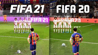 FIFA 21 vs FIFA 20 GAMEPLAY COMPARISON [upl. by Yenots]