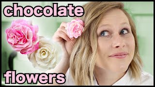 How to Make Edible Flowers with Modeling Chocolate  ROSE amp CORNELIA [upl. by Yaf]