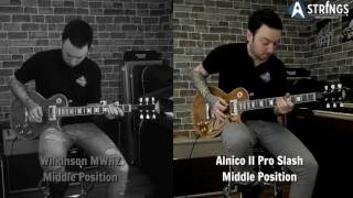 Humbucker Pickup Swap and Comparison  Wilkinson MWHZ  Seymour Duncan Slash Alnico II [upl. by Pylle]