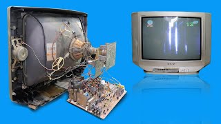 Restoration old TV and Repair old SONY Television Success [upl. by Hairym]