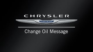 Change Oil Message  How To  2020 Chrysler 300 [upl. by Leohcin43]