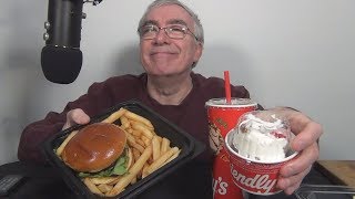 ASMR Eating a Friendlys Hamburger Fries Ice Tea Ice Cream Sundae [upl. by Noivart]